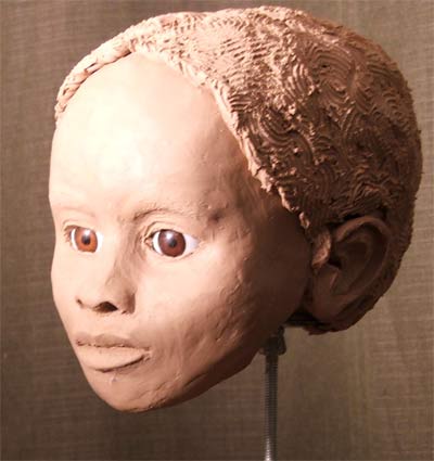 forensic reconstruction - left profile