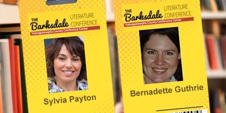 Conference photo ID badges featuring Diane's co-workers Sylvia Payton and Bernadette Guthrie