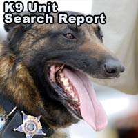 K-9 unit's report on the Eastgate Shopping Center search