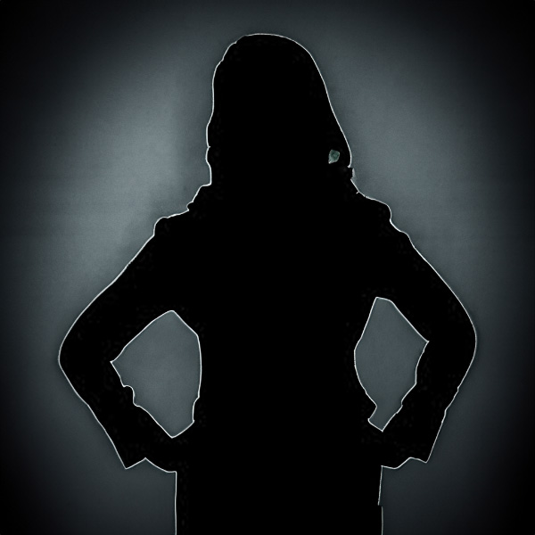 silhouette of a female figure