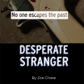 Book cover showing a blood-spattered pistol and the title 'Desperate Stranger'