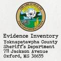 Seal of Yoknapatawpha County with the label 'Evidence Inventory'